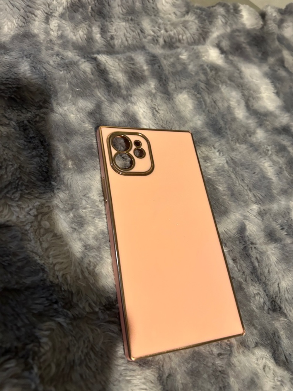 Amazon Pink Phone Case with Gold Trim - Slim Protective Cover